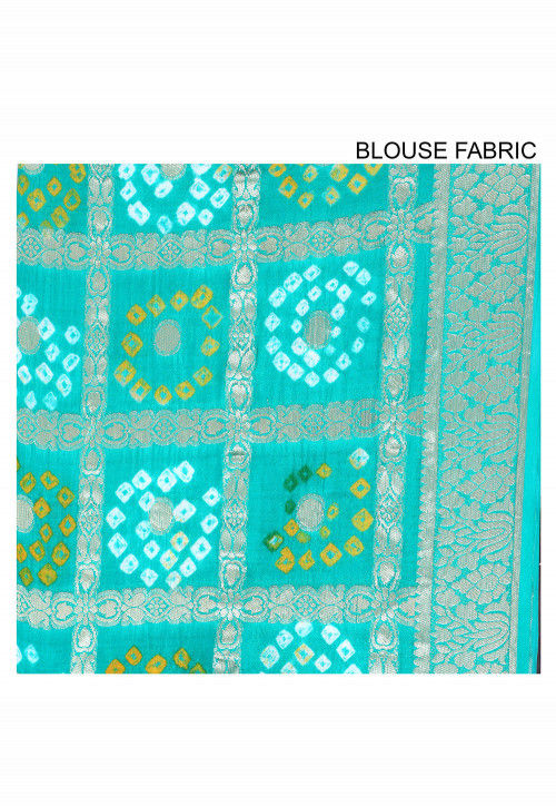 Gharchola Art Silk Saree in Teal Green