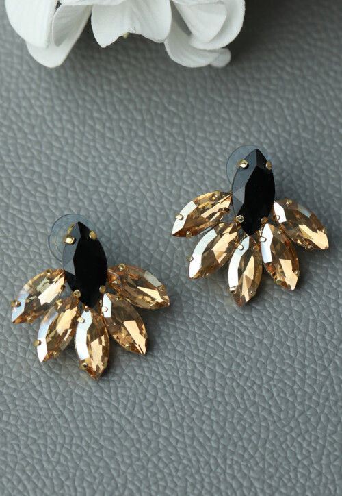 Gold Plated Stone Studded Earrings