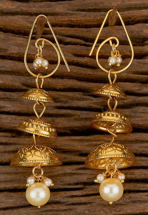 Kundan Jhumka Style Earrings in 2023 | Jewelry words, Online earrings,  Jhumka
