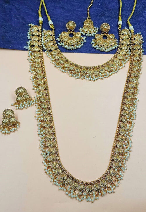Golden Polished Necklace Set