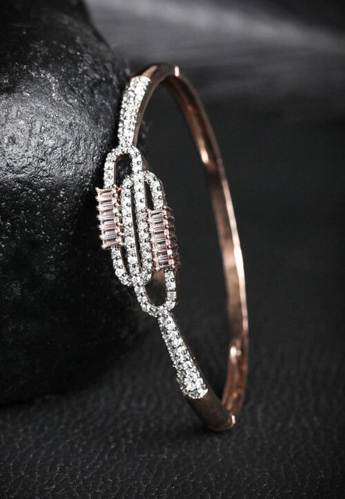 Buy online Rose Gold Plated American Diamond Studded Bangle from fashion  jewellery for Women by Karatcart for ₹739 at 70% off | 2024 Limeroad.com