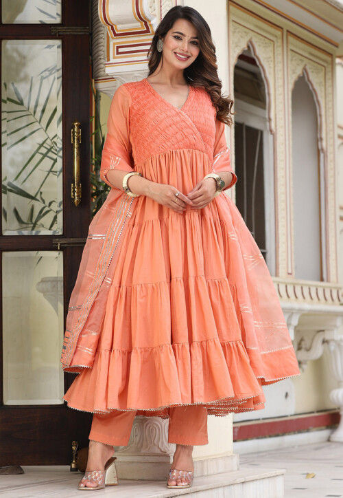 Orange A- line suit main image 1