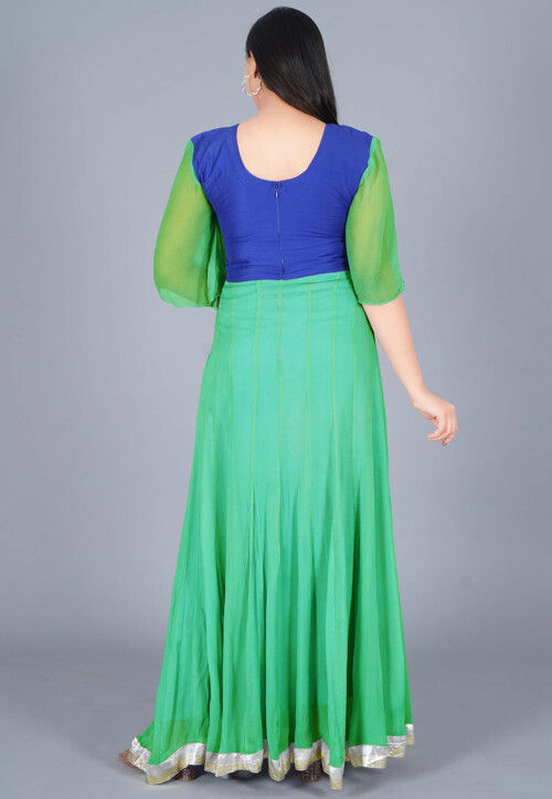 Fashion Basket Georgette Besticktes Anarkali Kurta-Set Für Damen