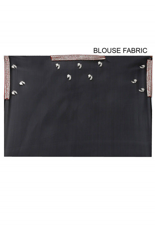 Gota Patti Hand Embroidered Pure Georgette Saree in Black