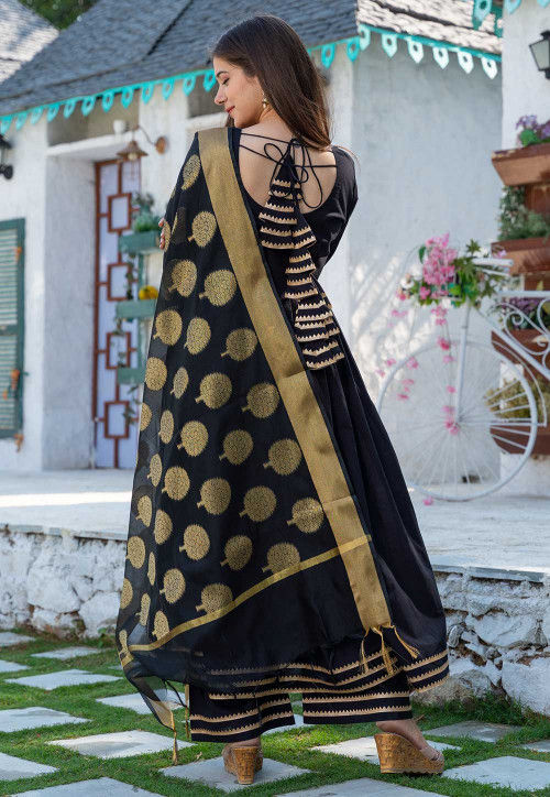Khwahish Silk Gota Work Anarkali Suit Set