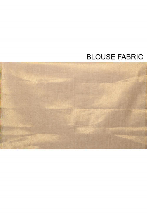 Half N Half Art Silk Saree in Teal Green and Beige