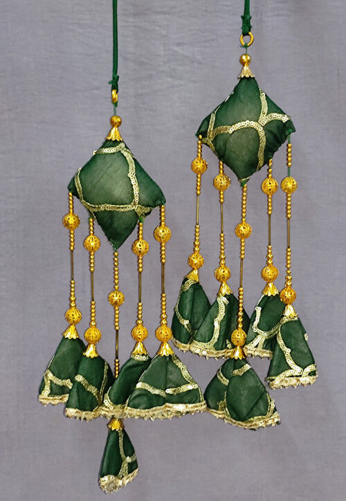 Hand Crafted Takiya Shaped Pair of Dangles