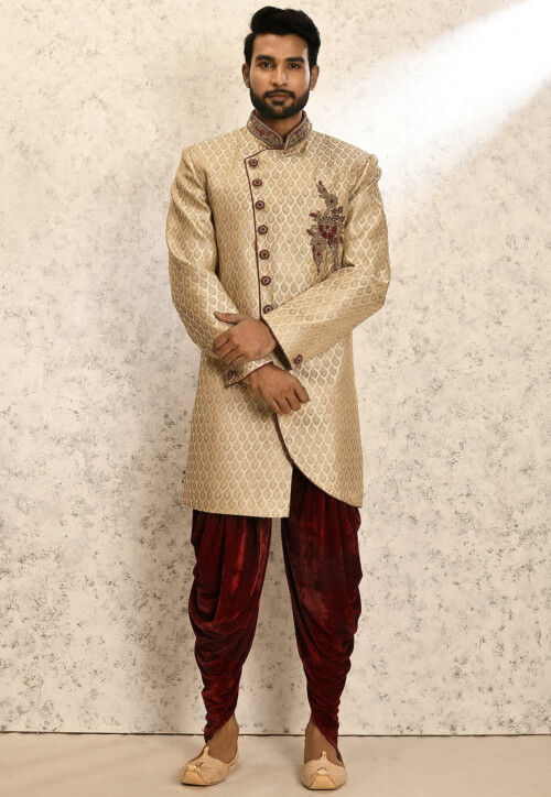 wedding sherwani with dhoti