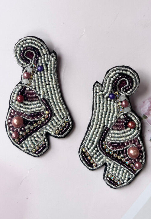 Hand Embroidered Earrings