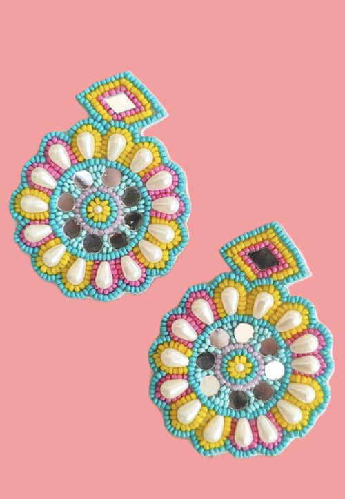 Hand Embroidered Earrings