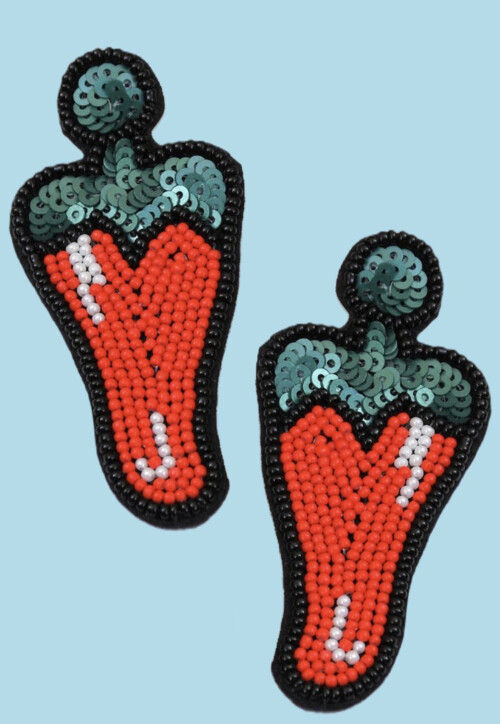 Hand Embroidered Earrings