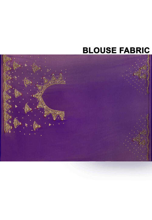 Hand Embroidered Georgette Saree in Royal Blue