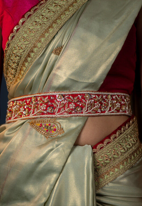 SAREE Belt-adult-waist Belt/ Hip Belts/maggam Work Belt/kamarbandh/beaded  Belt/bride Belt/ Weddings/indian Ethnic red,pink,blue and Green - Etsy