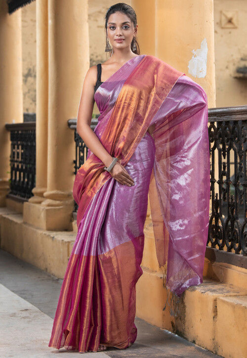 Festive Wear Pink Chanderi Saree, With Blouse Piece at Rs 3050 in Chanderi