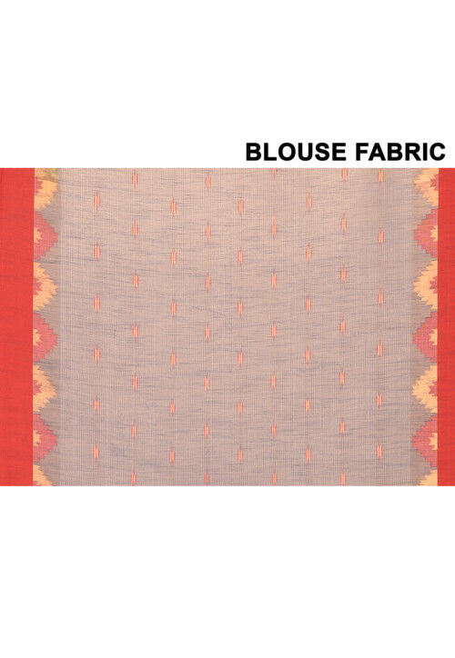 Handloom Cotton Slub Saree in Grey