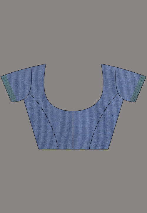 Handloom Cotton Silk Saree in Blue