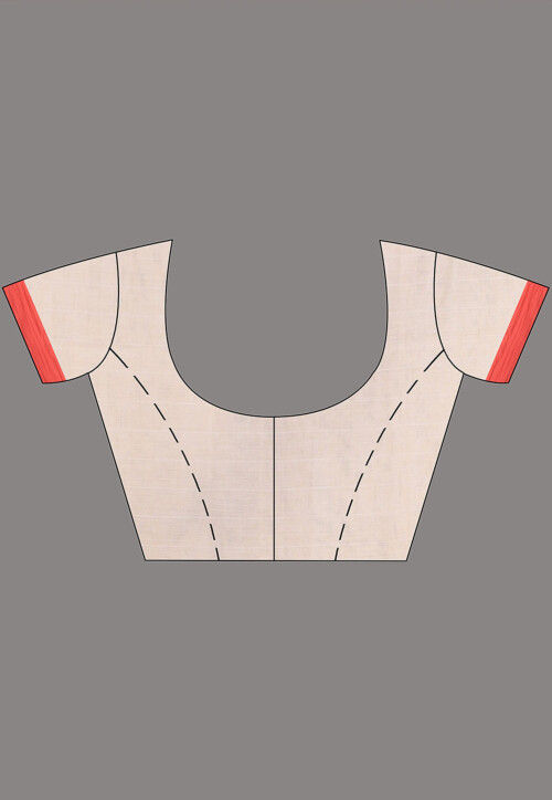 Handloom Pure Cotton Saree in Off White