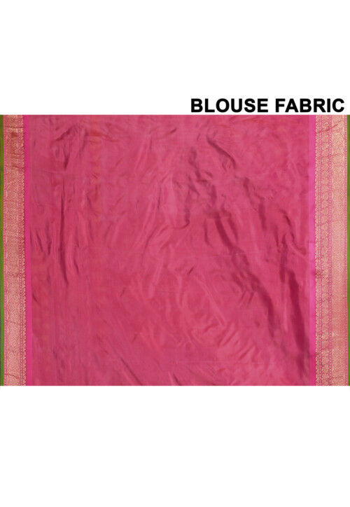 Handloom Pure Silk Cotton Gadwal Saree in Brown