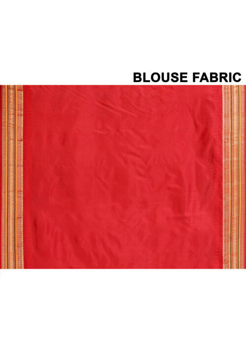 Handloom Pure Silk Gadwal Saree in Green