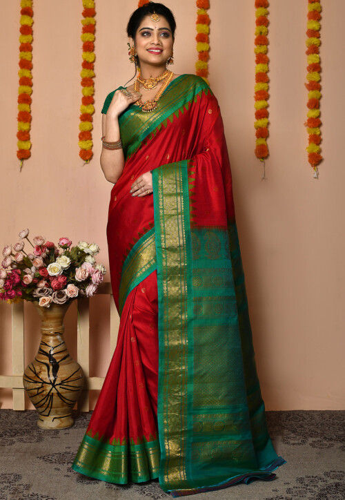 Buy Online Gadwal Sarees| Gadwal Silk Saree | Gadwal Pattu Sarees with  Price | Samyakk | Samyakk