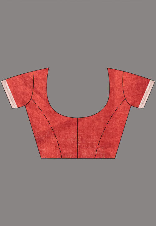 Handloom Tissue Saree in Peach