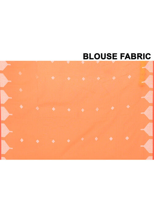 Jamdani Art Silk Saree in Orange