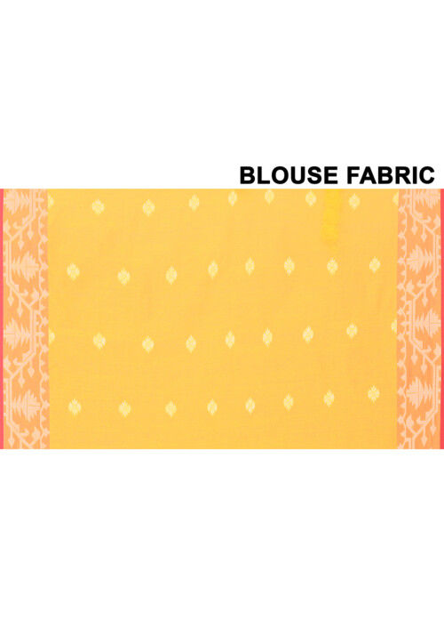 Jamdani Art Silk Saree in Yellow