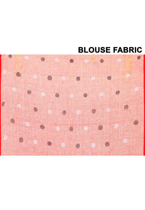 Jamdani Linen Cotton Saree in Off White