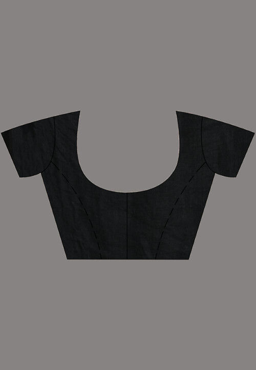 Jamdani Linen Saree in Black