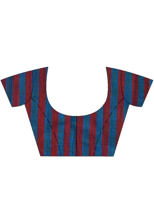 Jamdani Pure Cotton Saree in Teal Blue