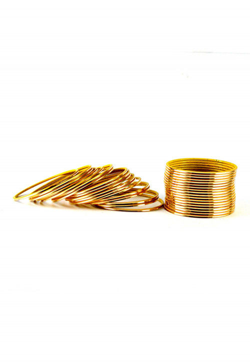Metallic Bangle Set in Golden