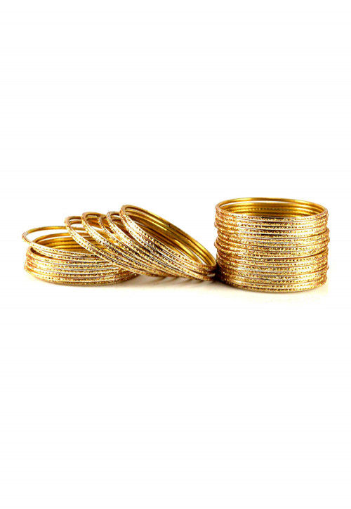 Metallic Bangle Set in Golden