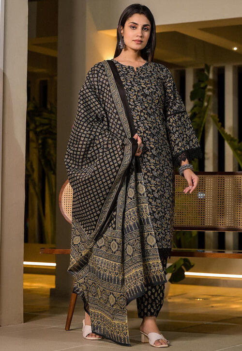 Kalamkari cotton suits top