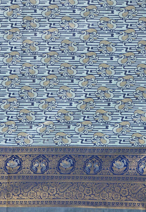 Kanchipuram Art Silk Saree in Grey