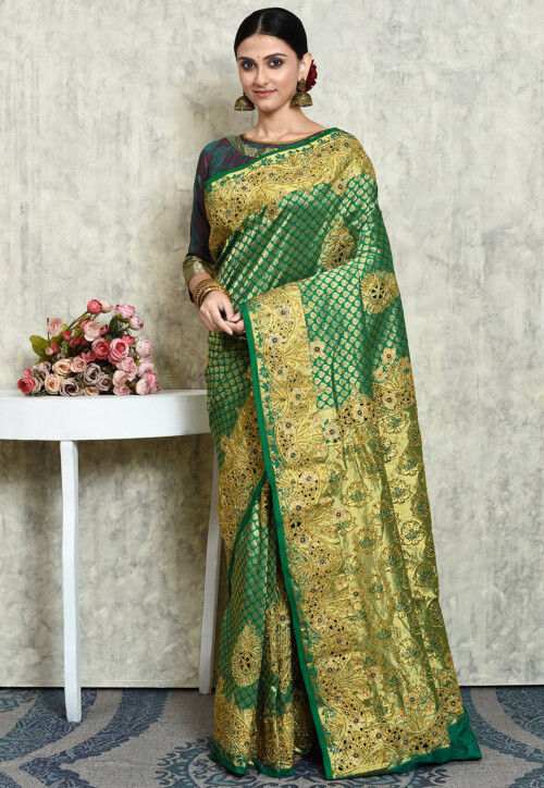 Kanchipuram Pure Silk Saree in Green