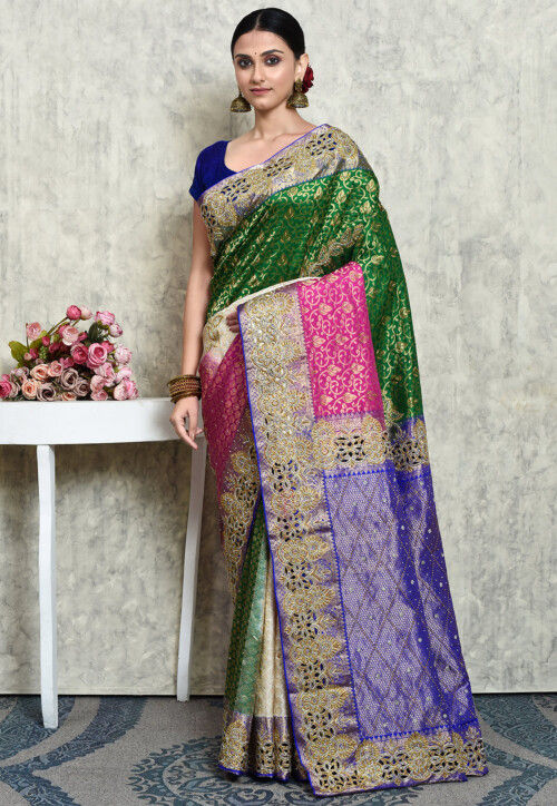 Kanchipuram Pure Silk Saree in Multicolor