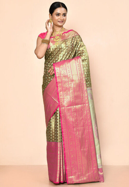 Kanchipuram Saree in Antique