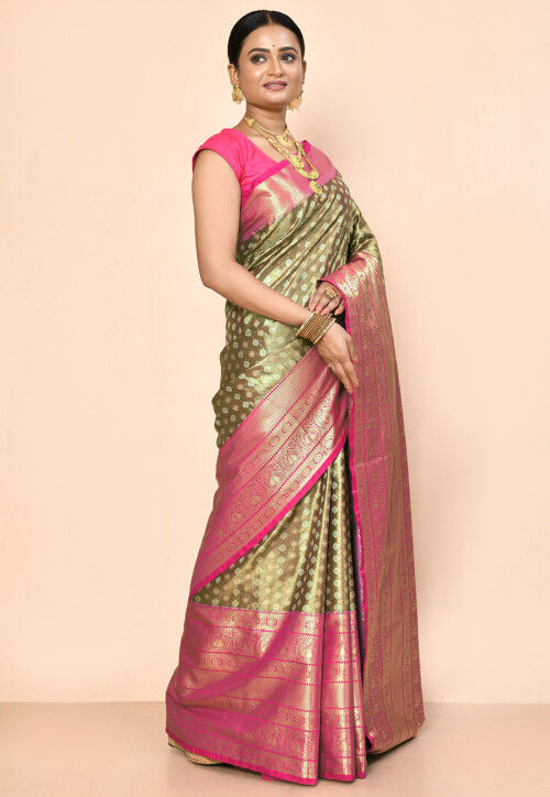 Kanchipuram Saree in Antique