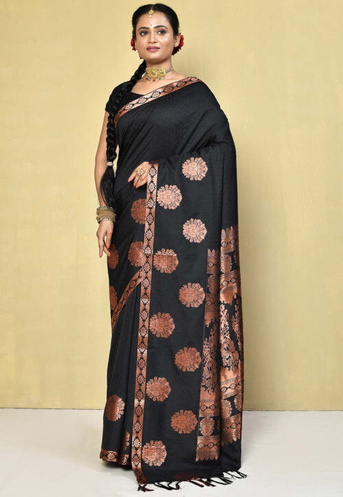 Kanchipuram Saree in Black