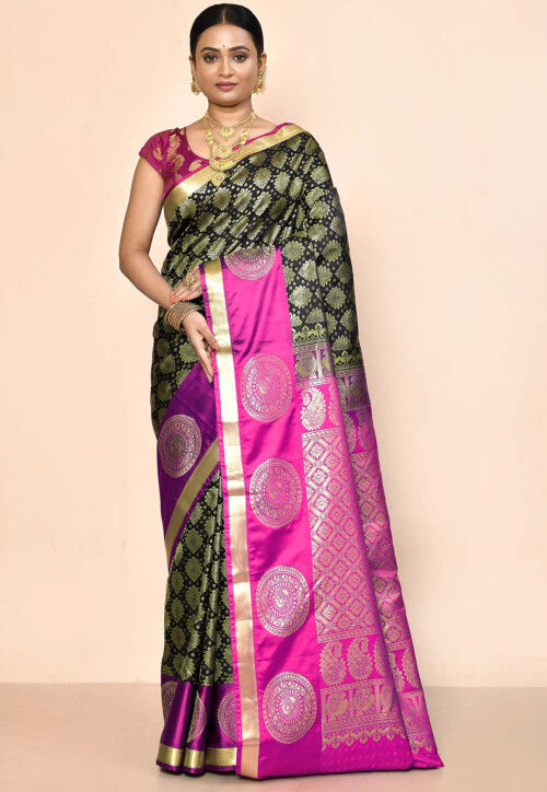 Kanchipuram Saree in Black