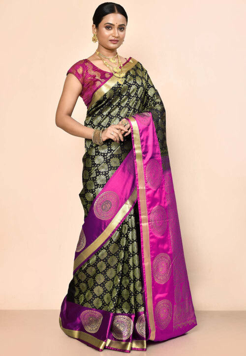 Kanchipuram Saree in Black