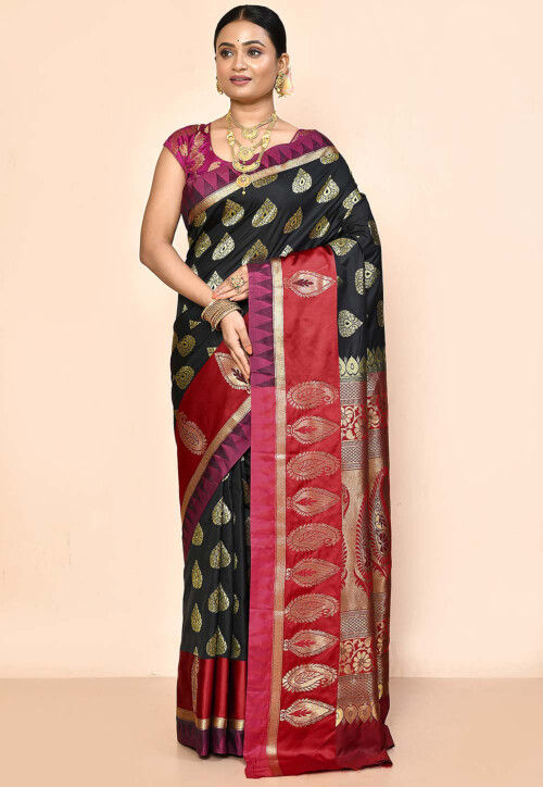 Kanchipuram Saree in Black