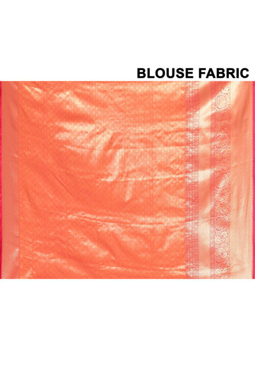 Kanchipuram Saree in Golden and Silver Dual Tone