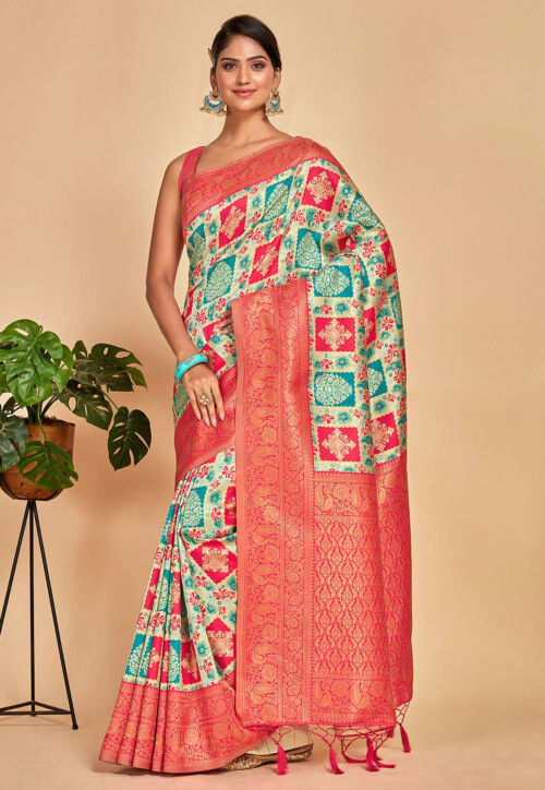 Kanchipuram Saree in Multicolor