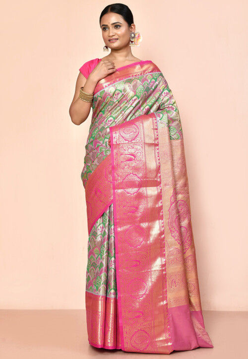 Kanchipuram Saree in Multicolor