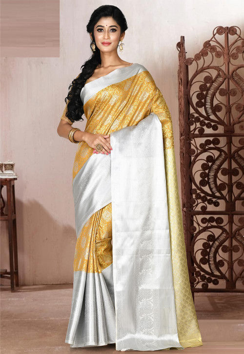 Kanchipuram Saree in Mustard