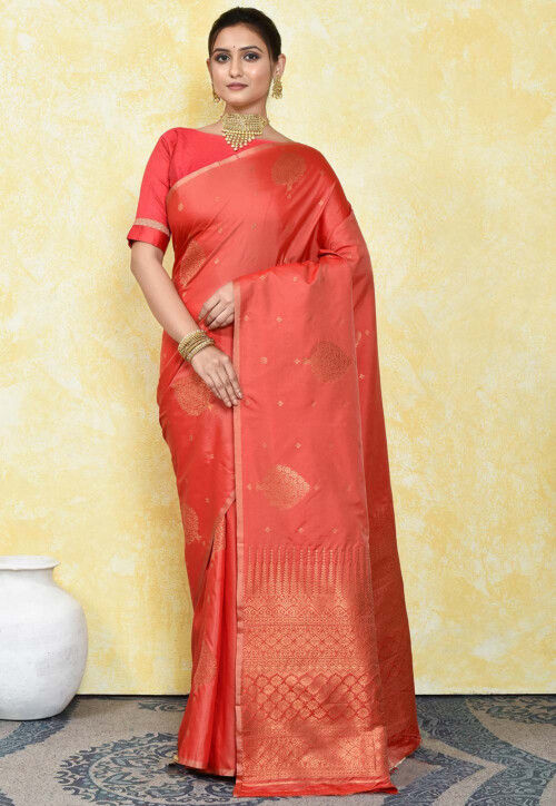 Kanchipuram Saree in Peach