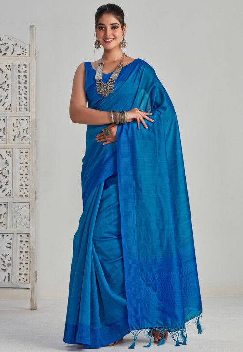 Royal Blue Pure Hand Bandhej Bandhani Saree With Weaving Rich Pallu |  Bandhani saree, Saree, Blue saree