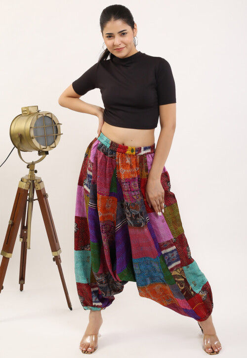 Boho Floral Harem Pants For Women, Baggy Yoga Pants : r/SewingWorld