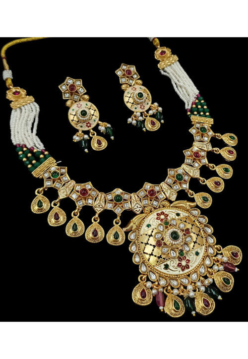 Kemp Stone Studded Necklace Set